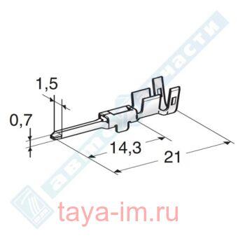 Клемма игла папа 1,5мм MTA