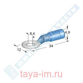 Клемма кольцевая D8,4 син. термоусад MTA