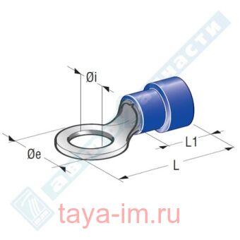 Клемма кольцевая M4 синяя MTA