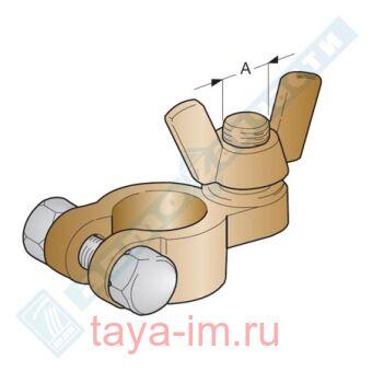Клемма литая латунь MTA " + " с барашком