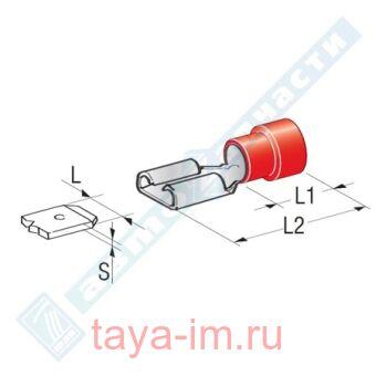 Клемма мама 4,7мм красн. MTA