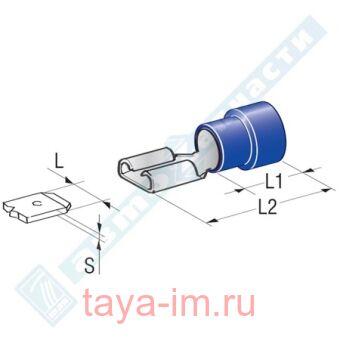 Клемма мама 4,7мм синяя MTA
