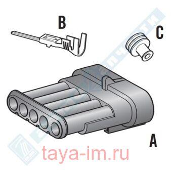 Колодка евро MTA 5 контактов (без проводов) инд.упаковка