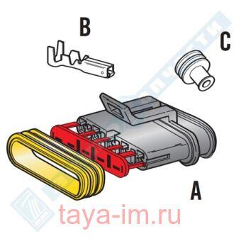 Колодка евро MTA 5 контактов (без проводов) инд.упаковка