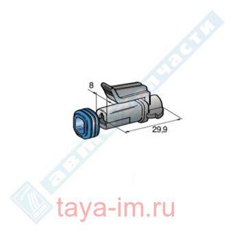 Колодка с фиксатором MTA 2 контакта Чёрная-синяя