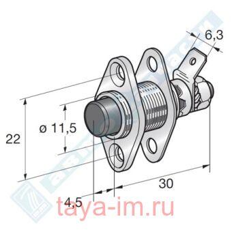 Концевик дверь/капот/багажник MTA регулируемый короткий